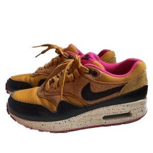 NIKE AIR MAX, Gold Suede Blue Sail Dark Black Armory 319986-701, Size 7